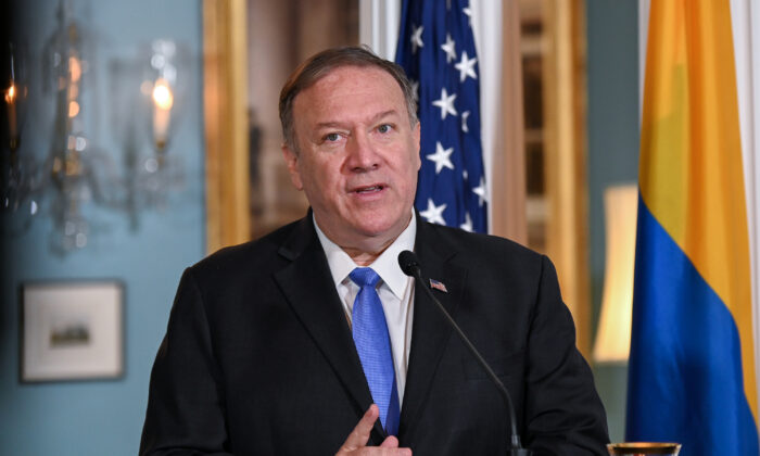 Secretary of State Mike Pompeo delivers statements at the State Department in Washington on Oct. 9, 2019. (Erin Scott/Reuters)