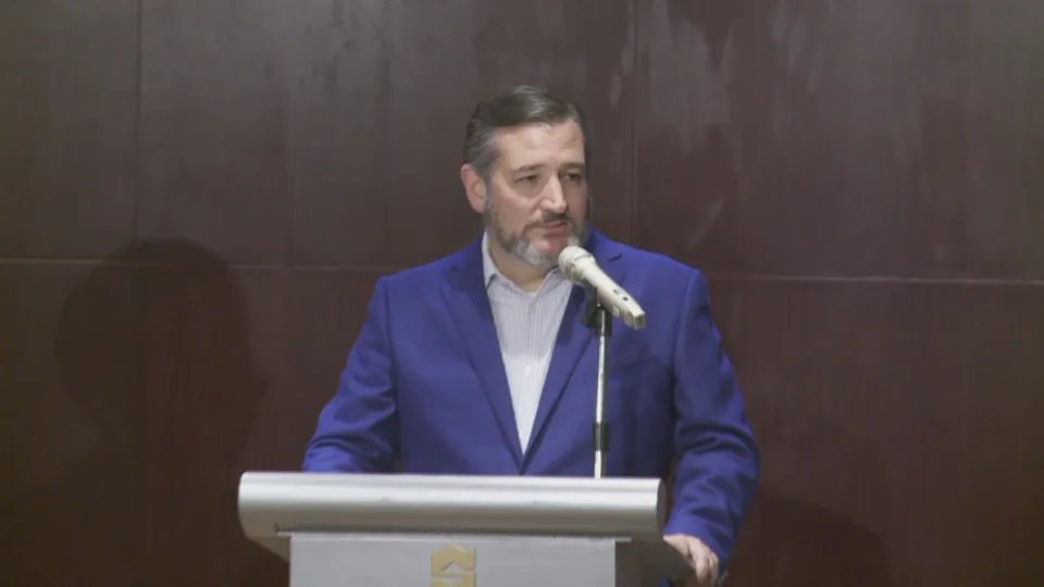 U.S. Senator Ted Cruz (R-Texas) speaks to the press in Taipei, Taiwan, on Oct. 9, 2019. (New Tang Dynasty Asia Pacific)