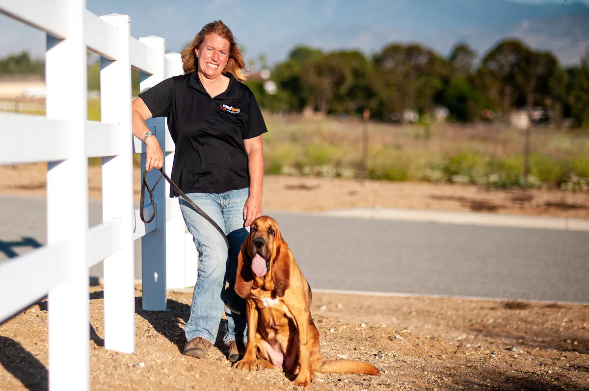 Dr. Coby Webb has been training bloodhounds since 1999. (Courtesy of John Brice Photography)