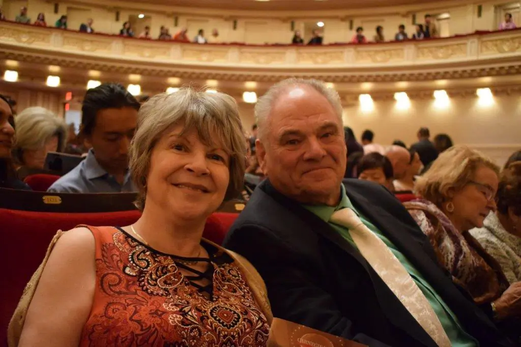 Linda Devlin and Bill O'Keefe enjoyed Shen Yun Symphony Orchestra at Carnegie Hall in New York on Oct. 12, 2019. (Catherine Yang/The Epoch Times)