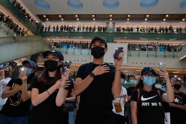Hong Kongers protest Oct. 13