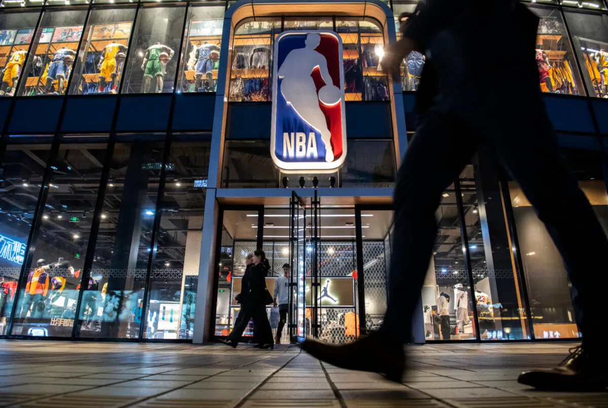 The NBA flagship retail store is seen in Beijing, China, on Oct. 9, 2019. (Kevin Frayer/Getty Images)