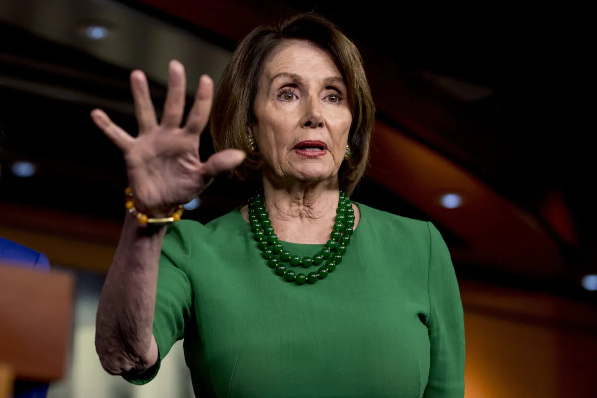 House Speaker Nancy Pelosi speaks at a news conference on Capitol Hill in Washington on Oct. 15, 2019. (Andrew Harnik/AP Photo)