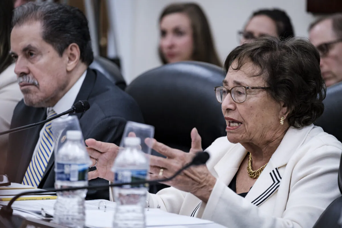 Committee Chairwoman Nita Lowey (D-NY) and Census Bureau Director Steven Dillingham in Washington on April 30, 2019. (Pete Marovich/Getty Images)