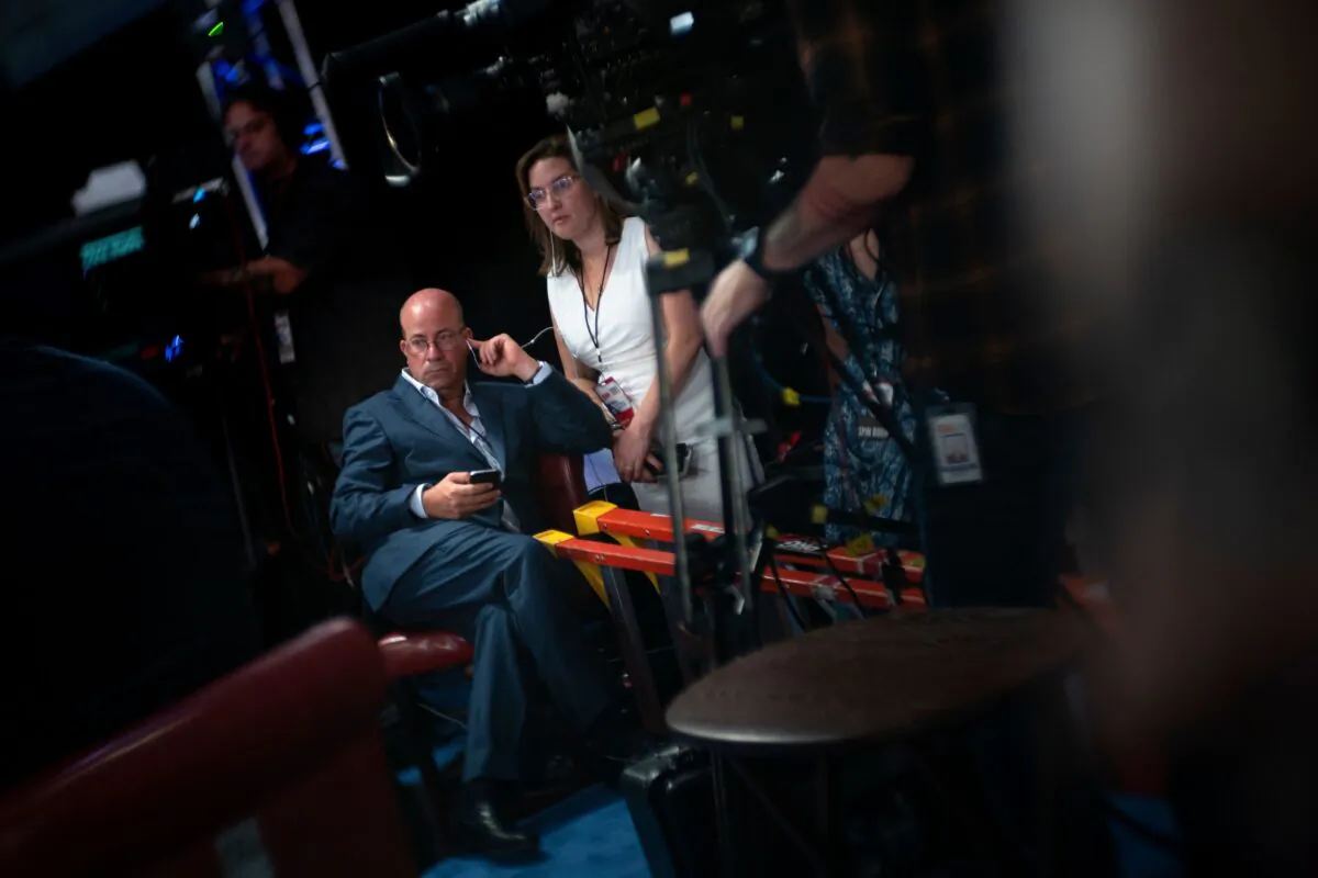 Jeff Zucker, President of CNN, watches the second debate among Democratic hopefuls at Fox Theater July 30, 2019, in Detroit, Michigan. (Brendan Smialowski/AFP/Getty Images)