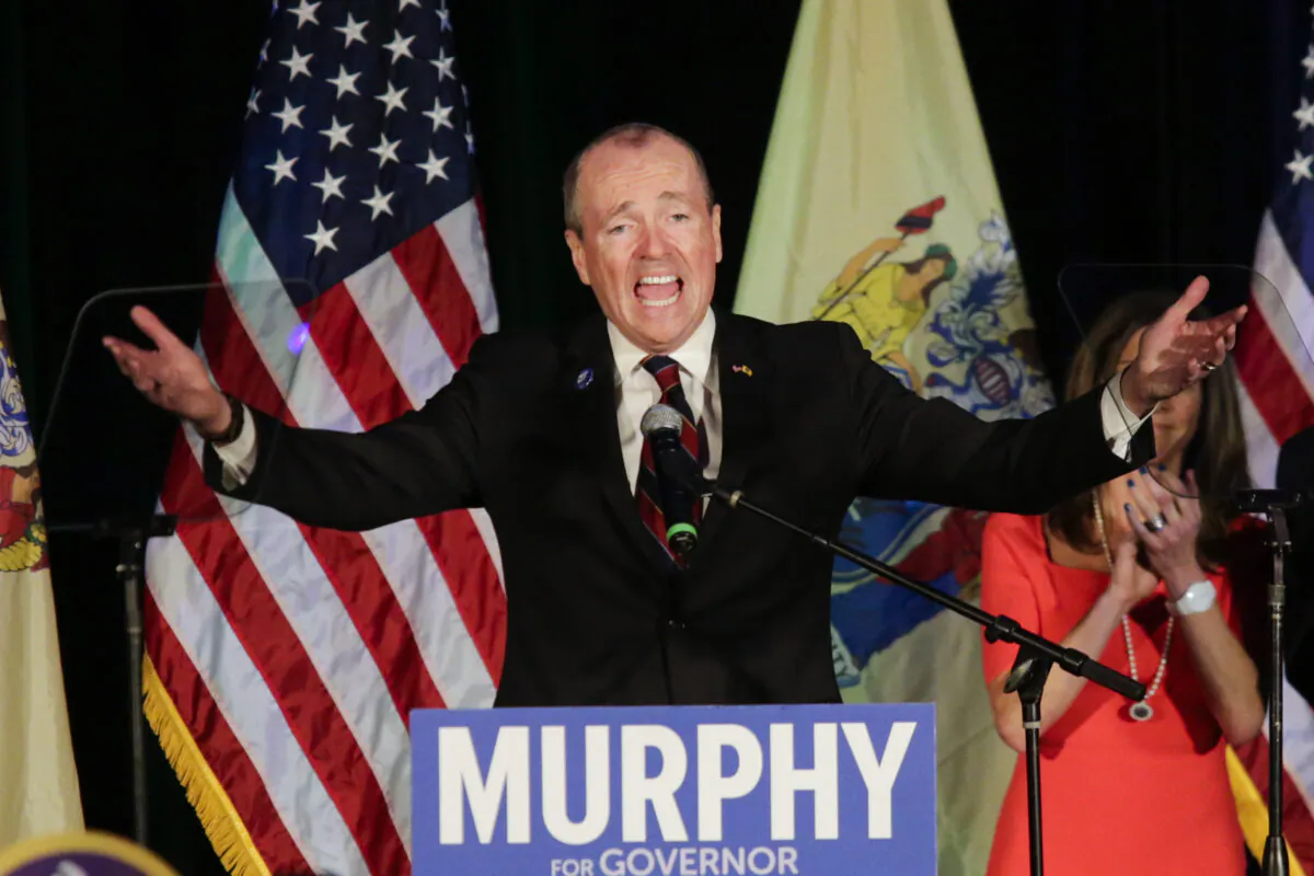 New Jersey Gov.-elect Phil Murphy speaks at an election night rally on November 7, 2017 in Asbury Park, New Jersey. Eduardo Munoz Alvarez/Getty Images