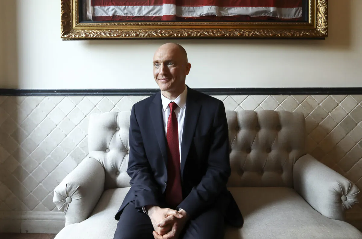 Carter Page, petroleum industry consultant and former foreign-policy adviser to Donald Trump during his 2016 presidential election campaign, in Washington on May 28, 2019. (Samira Bouaou/The Epoch Times)