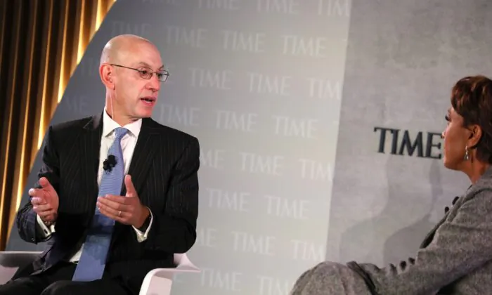 NBA Commissioner Adam Silver speaks during the TIME 100 Health Summit in New York City on Oct. 17, 2019. (Brian Ach/Getty Images for TIME 100 Health Summit )
