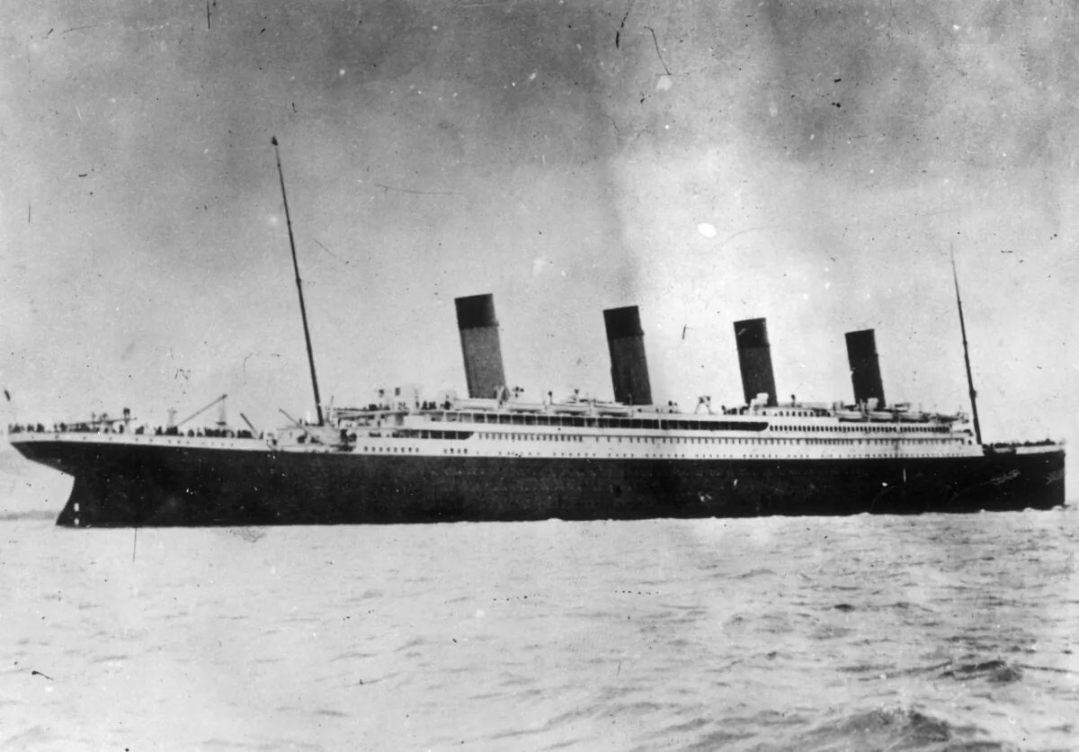 1912: The ill-fated White Star liner RMS Titanic, which struck an iceberg and sank on her maiden voyage across the Atlantic. (Photo by Hulton Archive/Getty Images)