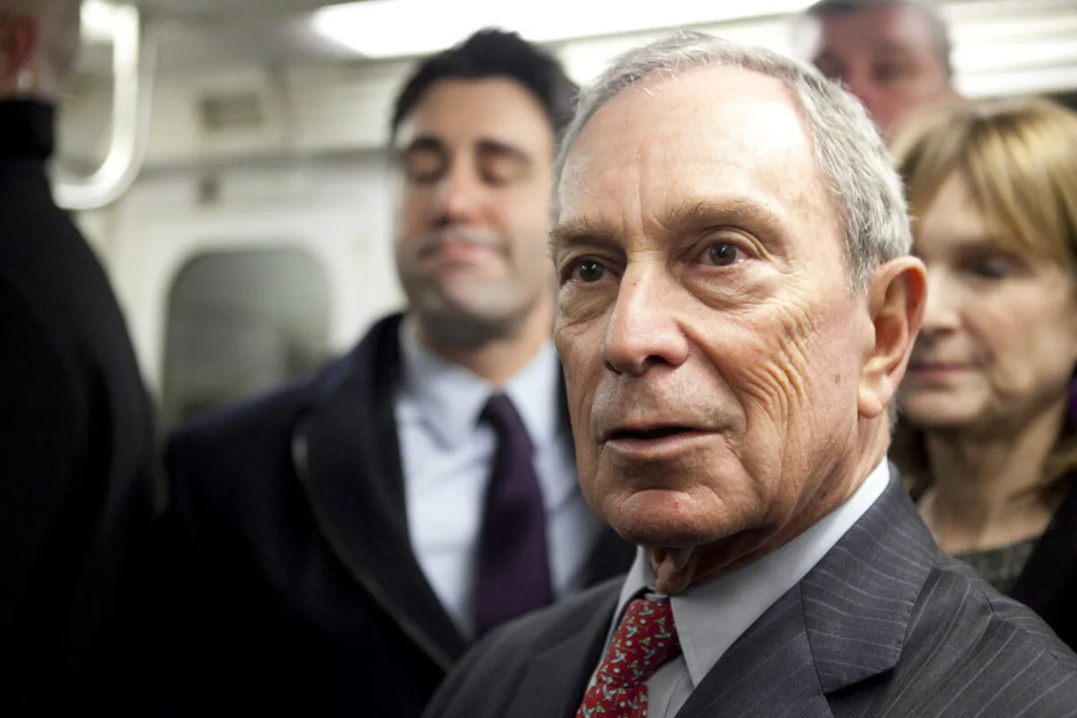 New York City Mayor Michael Bloomberg at an event on his last day in office, New York City, Dec. 31, 2013. (Samira Bouaou/Epoch Times)