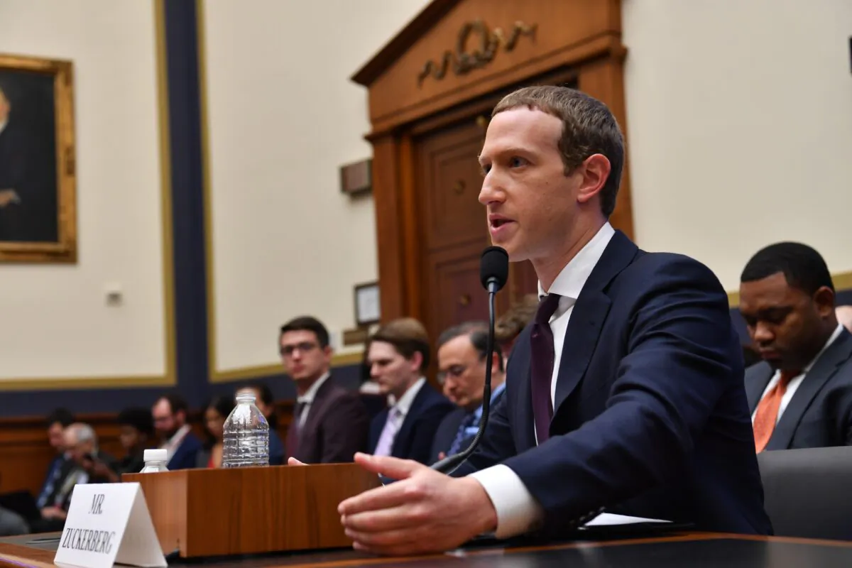 Facebook Chairman and CEO Mark Zuckerberg testifies before the House Financial Services Committee in the Rayburn House Office Building in Washington on Oct. 23, 2019. (NICHOLAS KAMM/AFP via Getty Images)