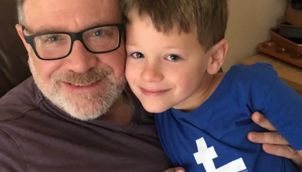 Jeff Younger, left, and seven-year-old James Younger. In a highly publicized legal battle, Jeff Younger, who opposes the transition of James, won joint custody on Oct. 24. (courtesy of the website SaveJames.com)