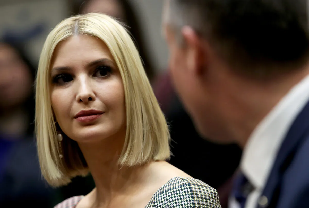 Ivanka Trump listens during a conference call between U.S. President Donald Trump and the International Space Station in Washington, on Oct. 18, 2019. (Win McNamee/Getty Images)