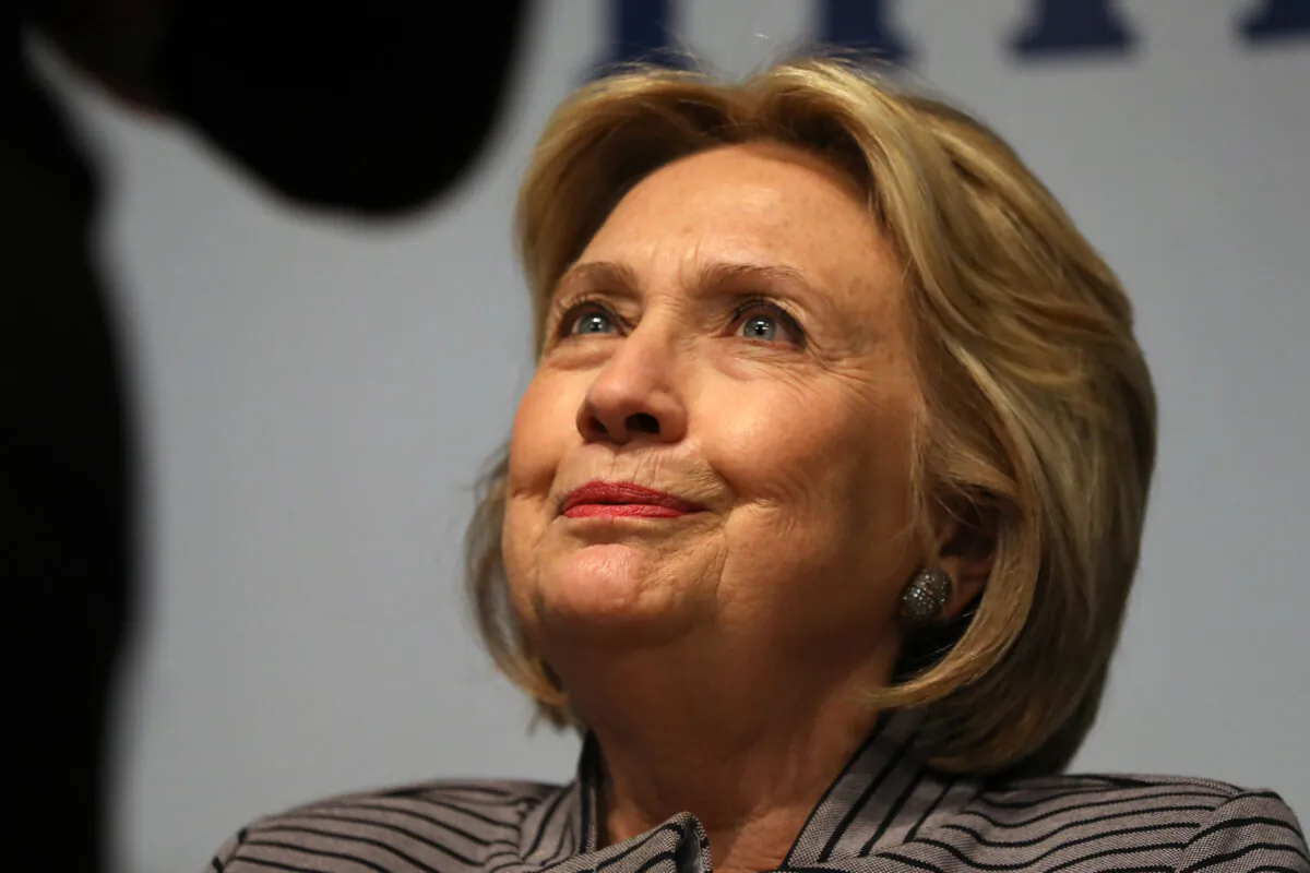 Hillary Clinton in New York City on Oct. 3, 2019. (Spencer Platt/Getty Images)