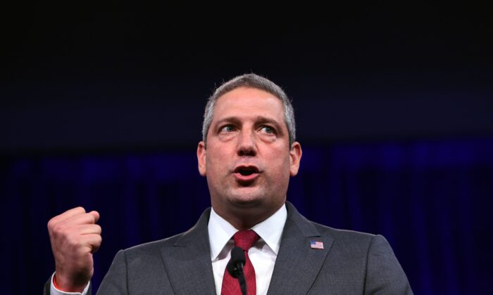 Democratic presidential candidate Rep. Tim Ryan (D-Ohio) speaks during the Democratic National Committee's summer meeting in San Francisco, California on Aug. 23, 2019. (Josh Edelson/AFP/Getty Images)