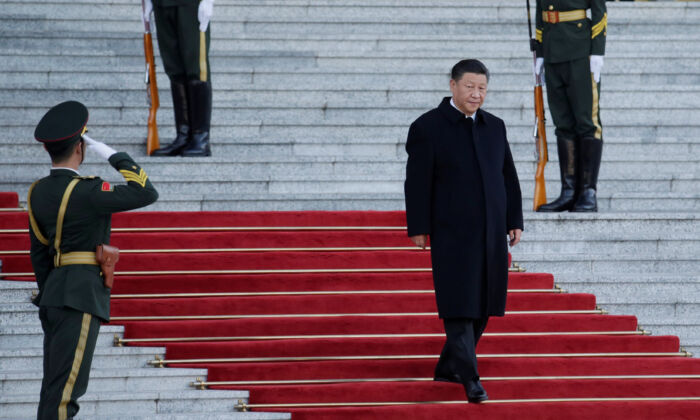 Chinese President Xi Jinping arrives for a welcoming ceremony at the Great Hall of the People in Beijing, China, October 25, 2019. (Jason Lee/REUTERS)