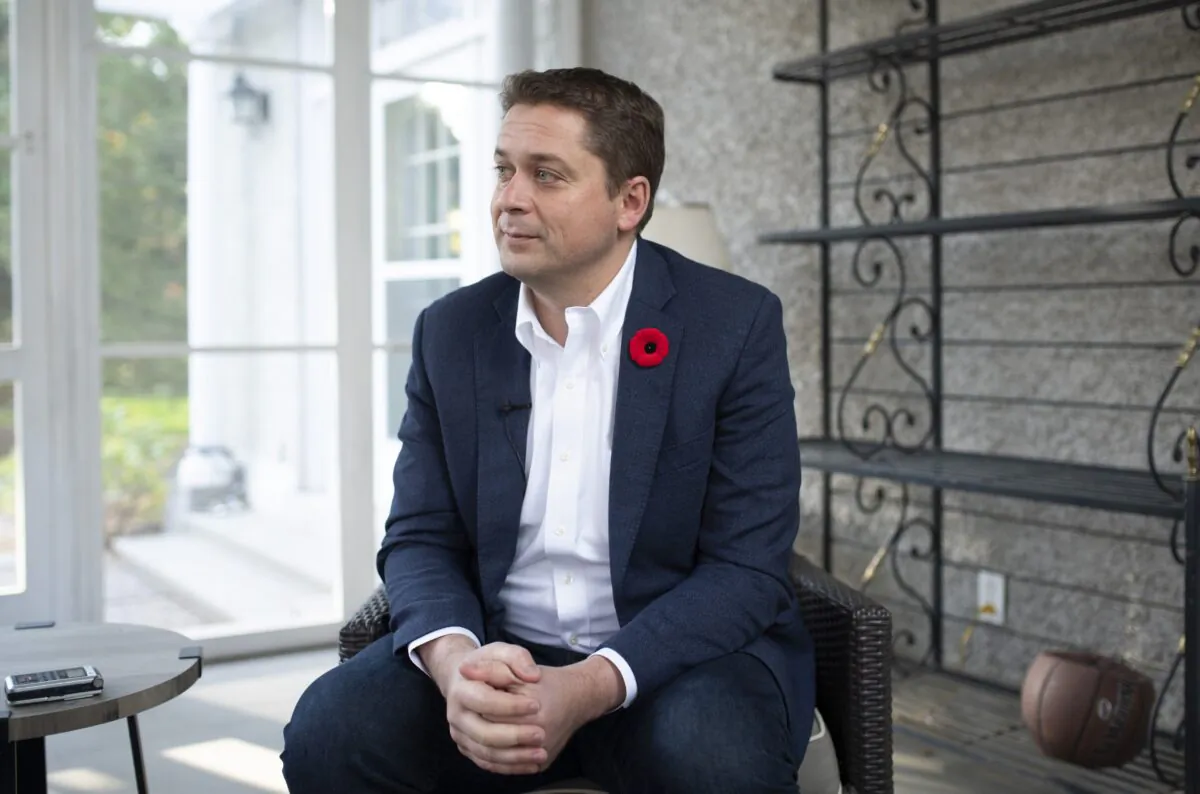 Conservative Leader Andrew Scheer participates in an interview reflecting on the 2019 Federal election, in Ottawa on Oct. 24, 2019. THE CANADIAN PRESS/Justin Tang