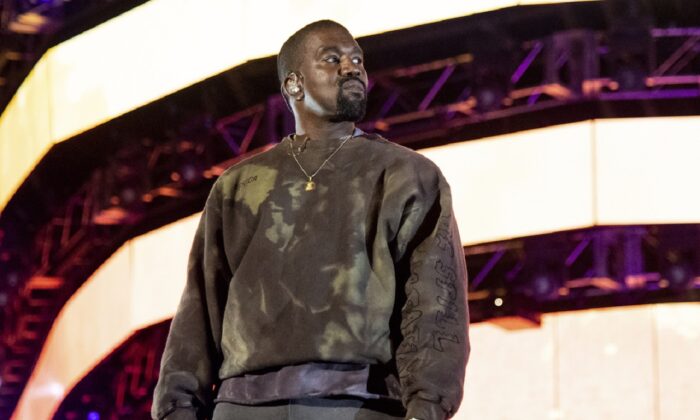 Kanye West performing at the Coachella Music & Arts Festival in Indio, Calif., on April 20, 2019. (Amy Harris/Invision/AP)