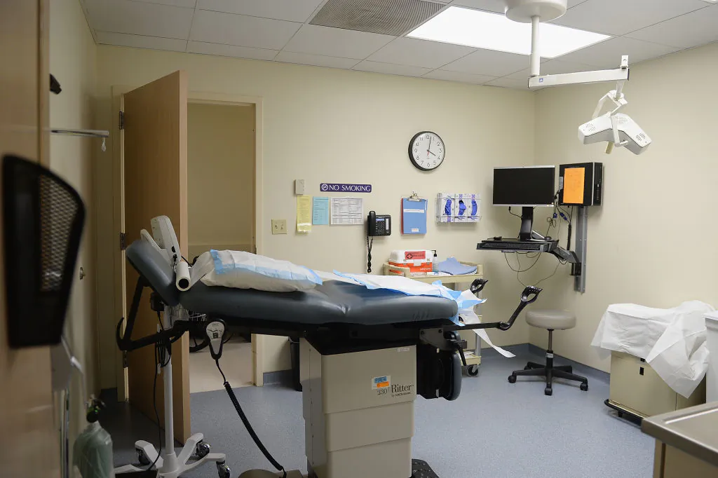 An exam room sits empty in the Planned Parenthood Reproductive Health Services Center in St Louis, Mo., on May 28, 2019. (Michael B. Thomas/Getty Images)