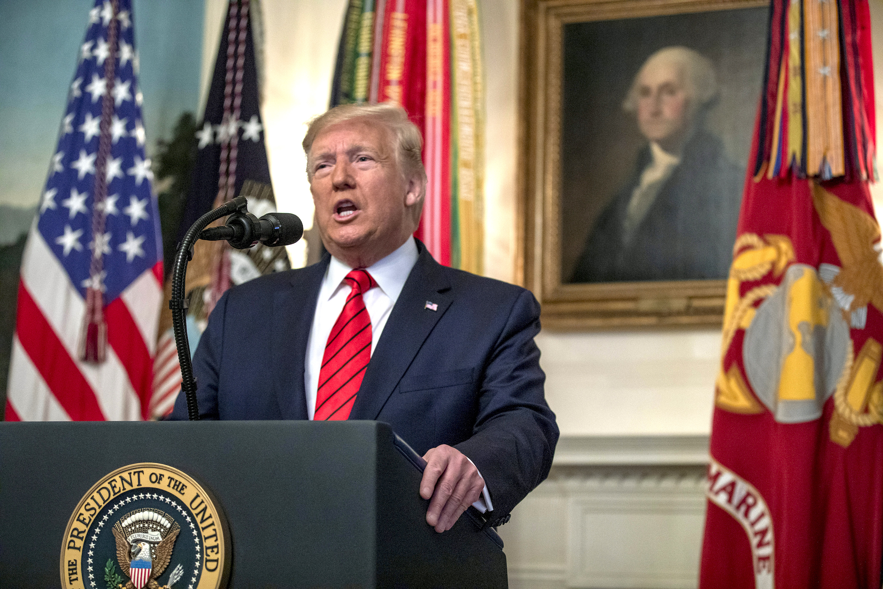Trump makes a statement