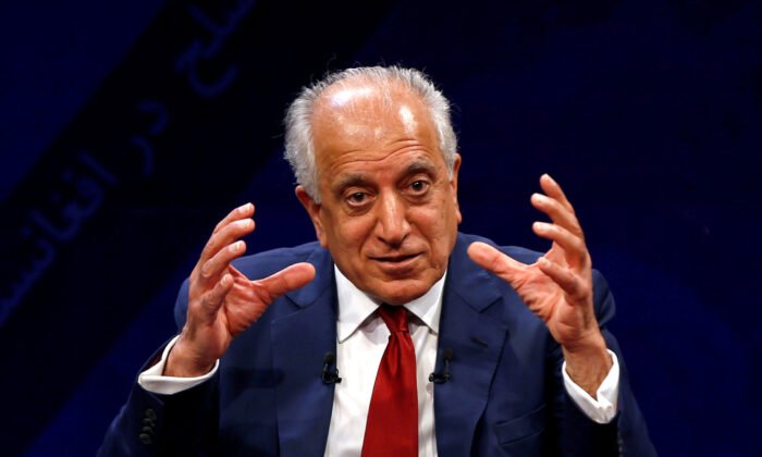 U.S. envoy for peace in Afghanistan Zalmay Khalilzad speaks during a debate at Tolo TV channel in Kabul, Afghanistan, on April 28, 2019. (Omar Sobhani/Reuters)