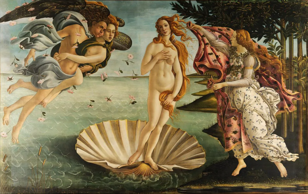 Most would agree that this painting is beautiful. “The Birth of Venus,” 1486, Sandro Botticelli. Uffizi, Florence. (Public Domain)