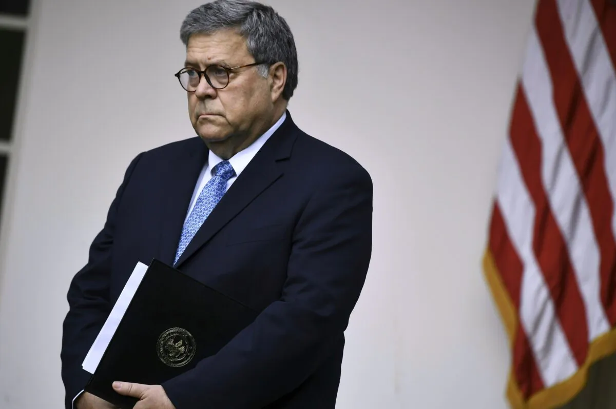 Attorney General William Barr in the Rose Garden at the White House on July 11, 2019. (Brendan Smialowski/AFP/Getty Images)