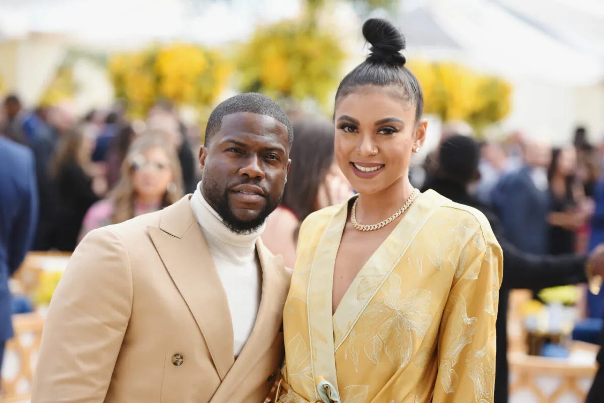 Kevin Hart and Eniko Parrish in Los Angeles, Calif., on Feb. 9, 2019. (Vivien Killilea/Getty Images for Roc Nation)
