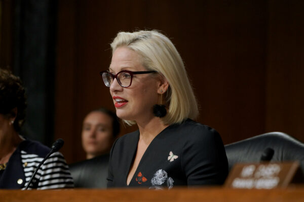 U.S. Senator Kyrsten Sinema speaks at the at the hearing on Type 1 Diabetes at the Dirksen Senate Office Building on July 10, 2019 in Washington, DC. (Jemal Countess/Getty Images for JDRF)