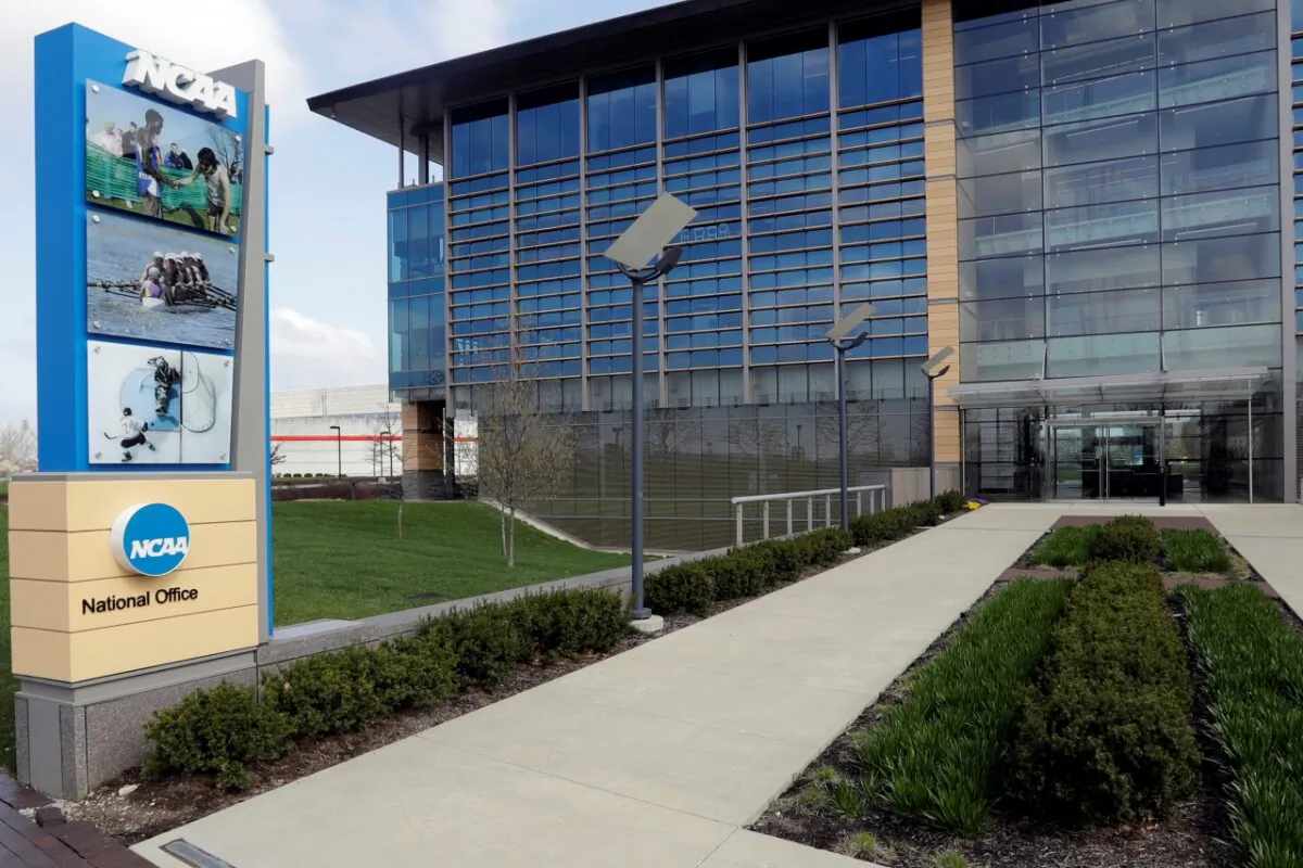 NCAA headquarters in Indianapolis on April 25, 2018. (Darron Cummings/AP Photo)