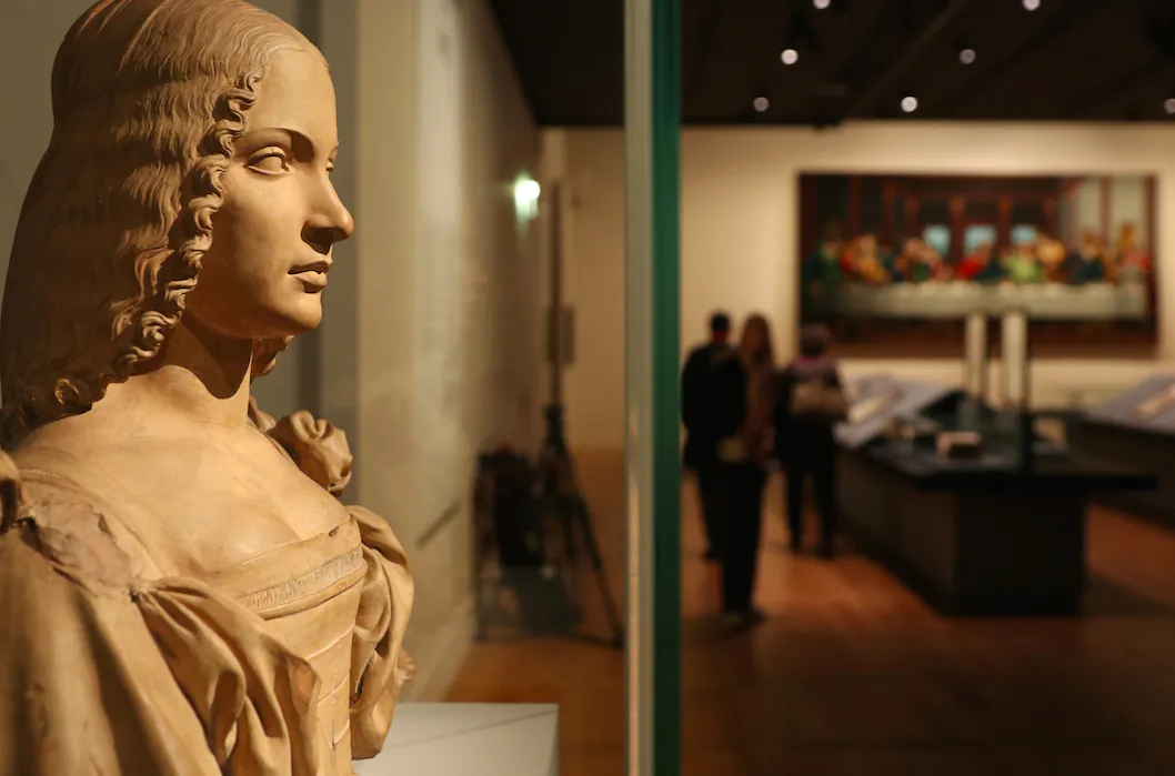 The da Vinci exhibition at the Louvre celebrates the 500th anniversary of the Italian painter's death. (David Vives/Epoch Times)