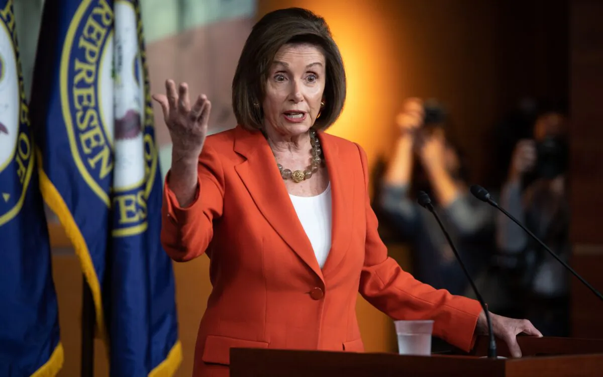 Speaker of the House Nancy Pelosi speaks during her weekly press conference on Capitol Hill on Oct. 31, 2019 in Washington. (SAUL LOEB/AFP via Getty Images)