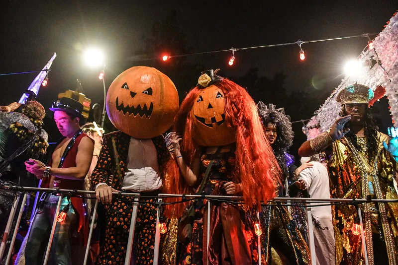 People in costumes participate in the annual Village Halloween parade on Sixth Avenue on Oct. 31, 2018 in New York City. (Stephanie Keith/Getty Images)