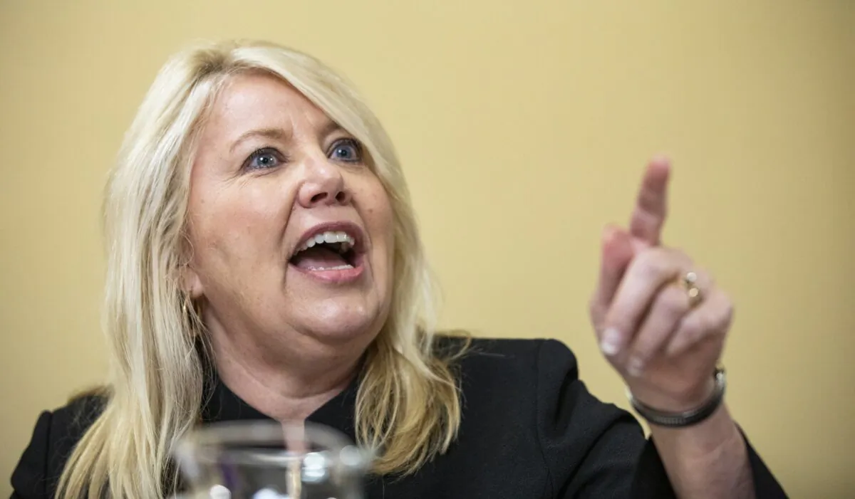 Rep. Debbie Lesko (R-Ariz.) argues for an amendment to House Resolution 660 during a full House Rules Committee markup of the resolution at the U.S. Capitol in Washington on Oct. 30, 2019. (Samuel Corum/Getty Images)