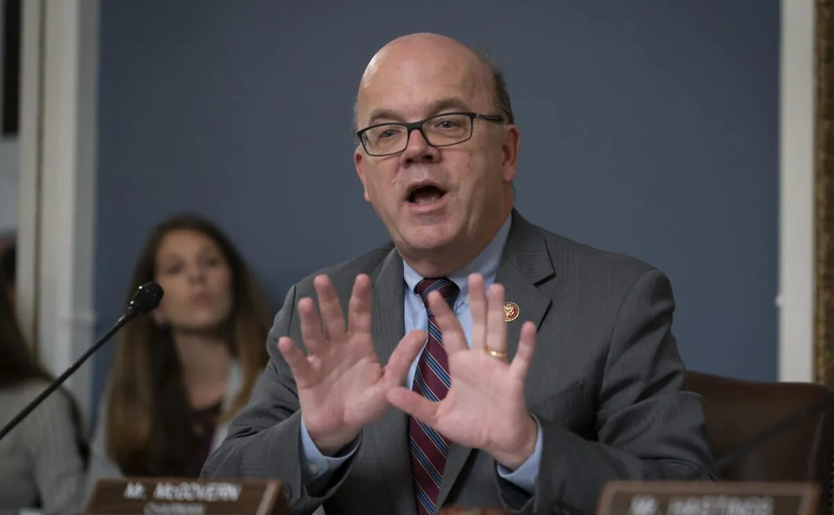 House Rules Committee Chairman Jim McGovern (D-Mass.) presides over a markup of the impeachment process resolution at the U.S. Capitol in Washington on Oct. 30, 2019. (AP Photo/J. Scott Applewhite)