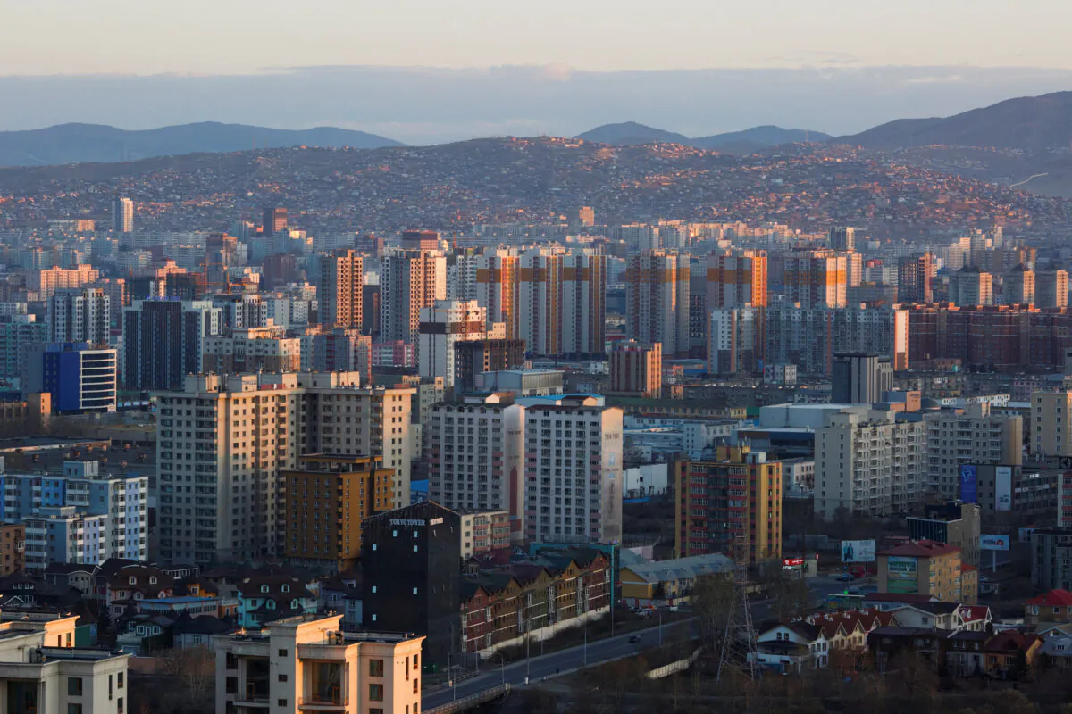 The sun rises over Ulaanbaatar, Mongolia on May 1, 2018. (Thomas Peter/Reuters)