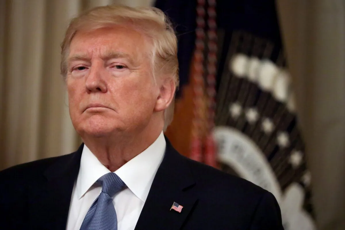 President Donald Trump delivers remarks during the Medal of Honor ceremony for Army Master Sgt. Matthew Williams in the East Room of the White House in Washington on Oct. 30, 2019. (Chip Somodevilla/Getty Images)