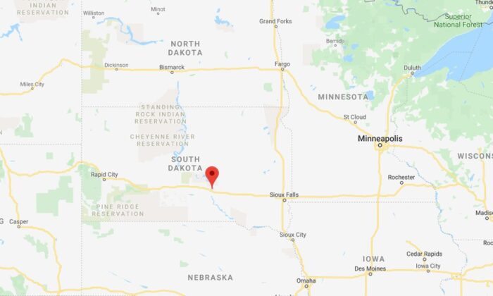 At least nine people died and several more were injured in a plane crash in South Dakota on Saturday, according to news reports. (Google Maps)