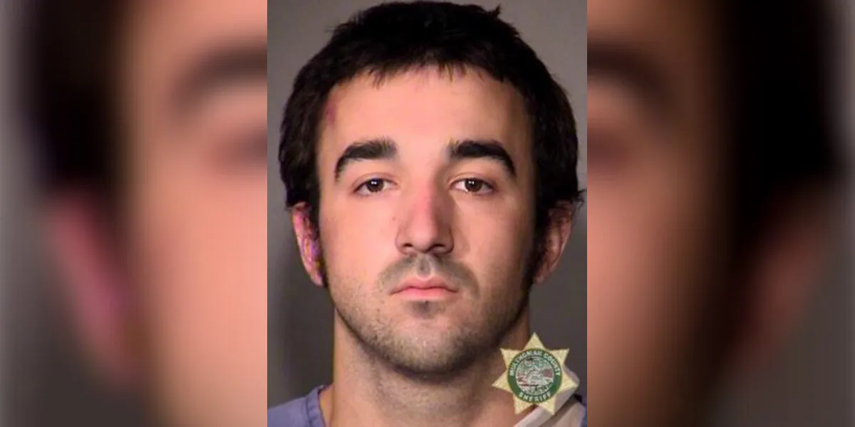 Gage Halupowski, 24, in a file booking mugshot. (Multnomah County Sheriff's Office)
