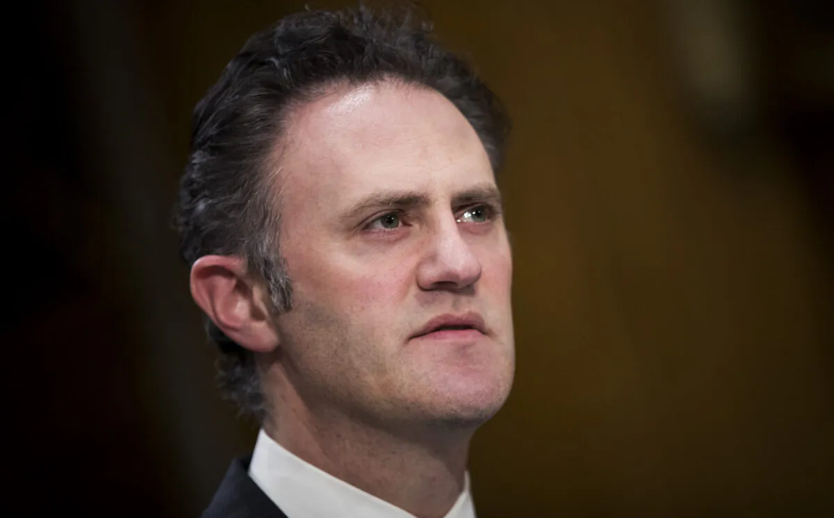 Nathan Sales, coordinator for counterterrorism at the U.S. Department of State, testifies during a Senate Foreign Relations Committee hearing concerning terrorism and radicalization in North Africa, on Capitol Hill in Washington on Dec. 6, 2017. (Drew Angerer/Getty Images)