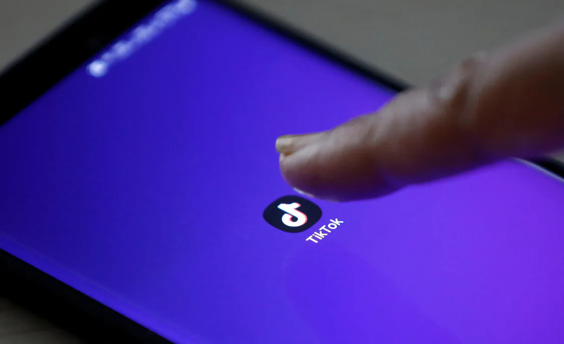 The logo of TikTok application is seen on a mobile phone screen in this picture illustration taken on Feb. 21, 2019. (Danish Siddiqui/Illustration/Reuters)