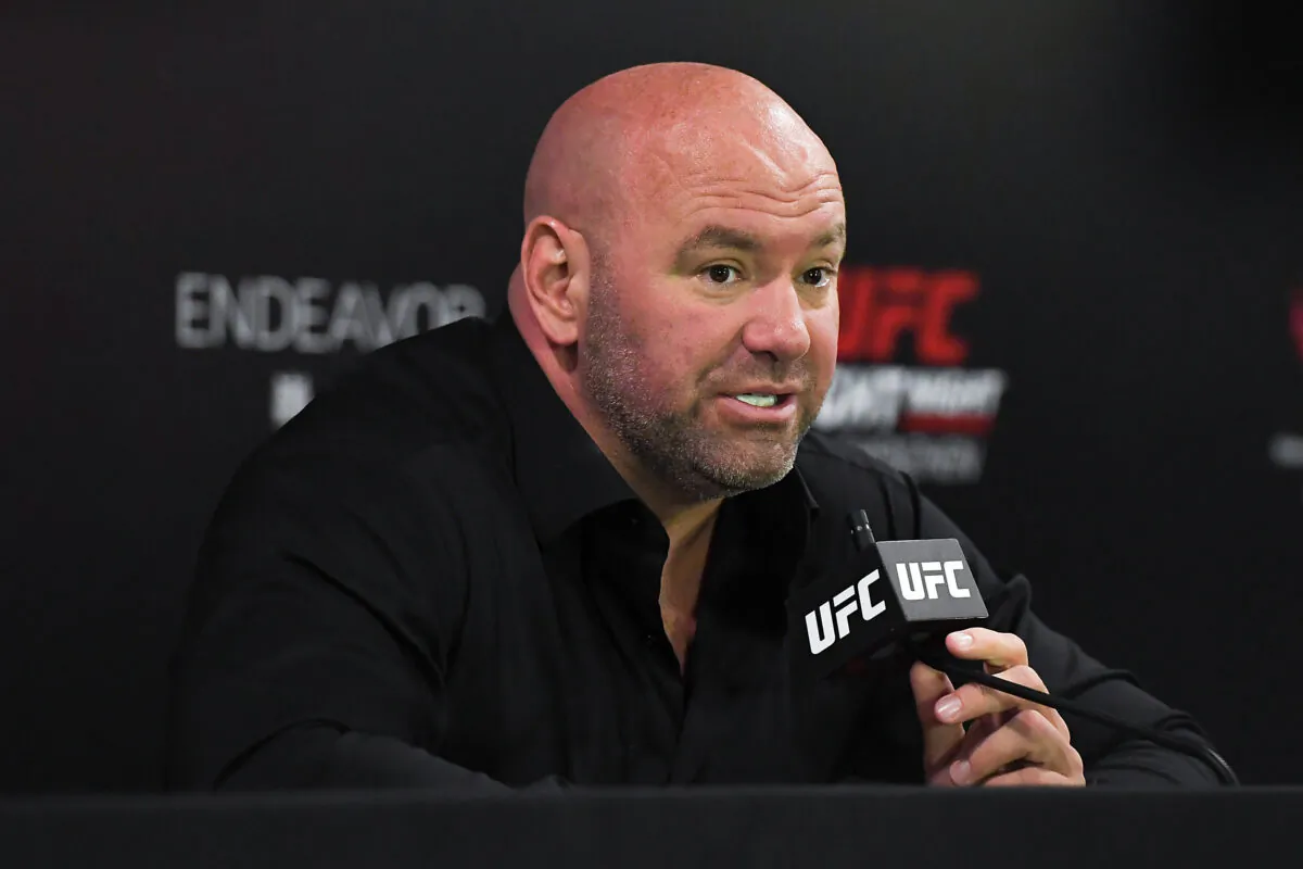 UFC President Dana White speaks to reporters. (File photo/Zhe Ji/Getty Images)