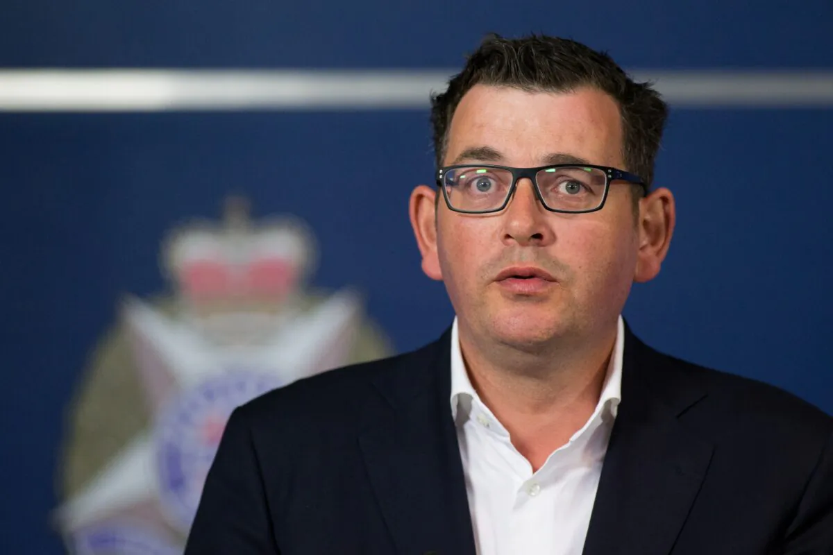 Victoria's state premier, Daniel Andrews, speaks during a press conference in Melbourne on Dec. 21, 2017. (Mark Peterson/AFP via Getty Images)