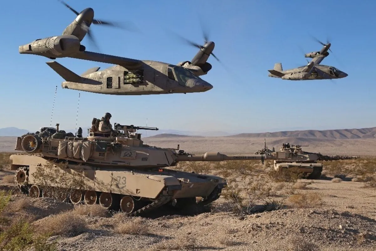 Bell Helicopter’s V-280 Valor is shown in this artists image, part of the army's Vertical Lift program—one of six priority areas identified in the Army Modernization Strategy. (Bell Helicopter)