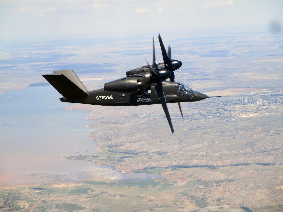 The Bell V-280 Valor participated in flight tests in Amarillo, Texas, in July 2018.  (Photo courtesy of Bell)