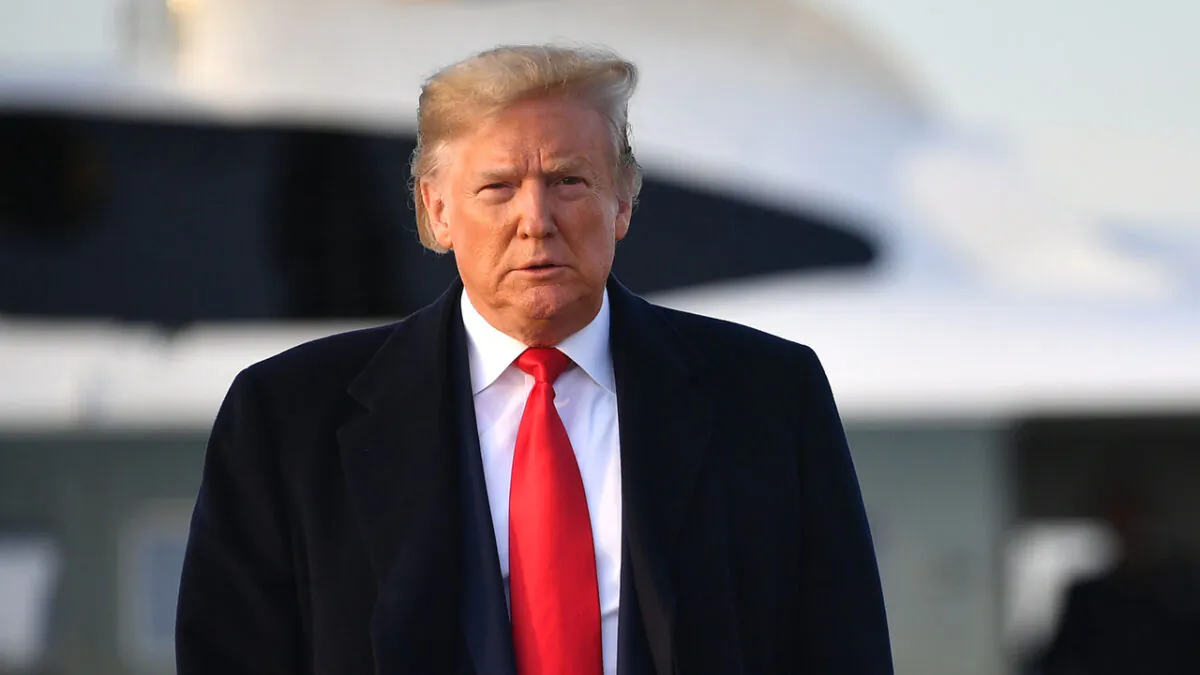 President Donald Trump makes his way to board Air Force One before departing from Andrews Air Force Base in Maryland on Nov. 4, 2019. (Mandel Ngan/AFP via Getty Images)
