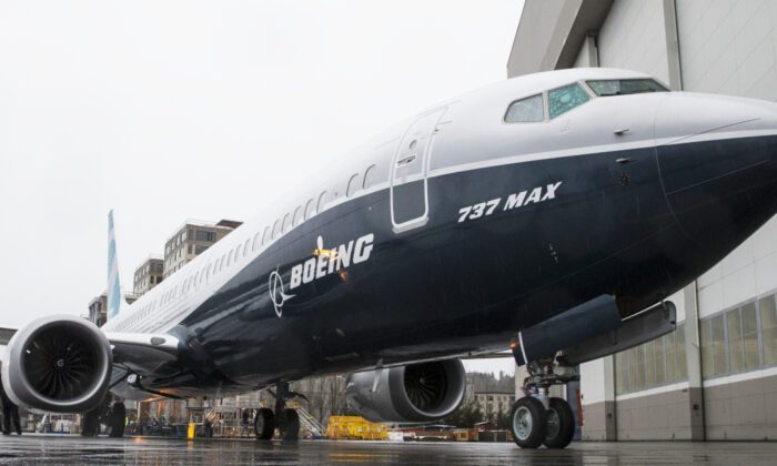 The first Boeing 737 MAX 9 airliner is pictured at the company's factory on March 7, 2017 in Renton, Washington. (Stephen Brashear/Getty Images)