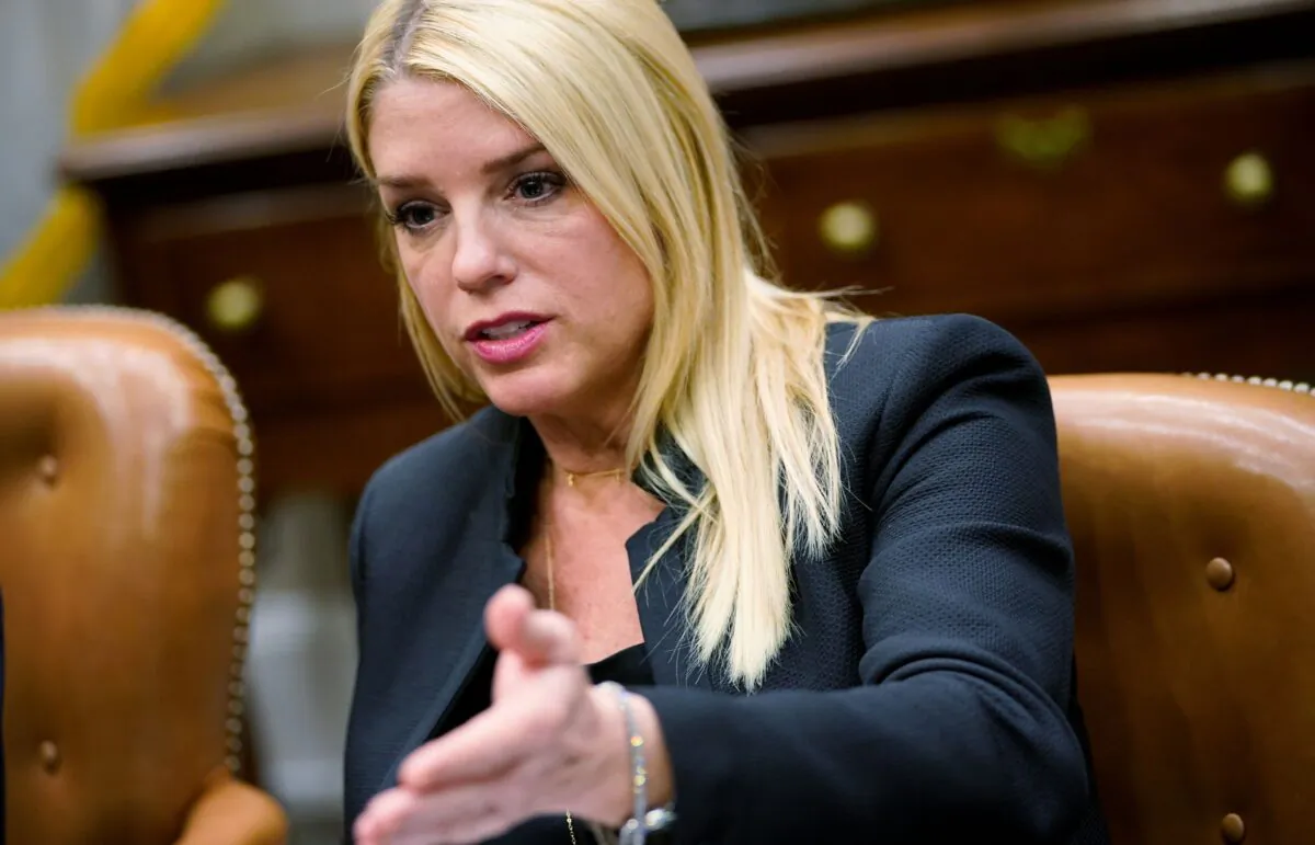 Florida Attorney General Pam Bondi speaks during a meeting with President Donald Trump and state and local officials on school safety in the Roosevelt Room of the White House in Washington on Feb. 22, 2018. (Mandel Ngan/AFP via Getty Images)