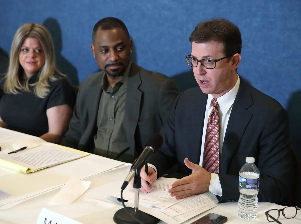 Attorney Mark Zaid (R) in Washington on March 9, 2017. (Mark Wilson/Getty Images)