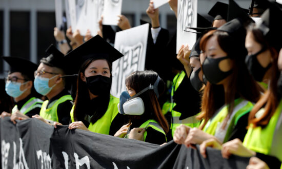 Masked Hong Kong Students Chant at Graduation Amid Fears for Elections